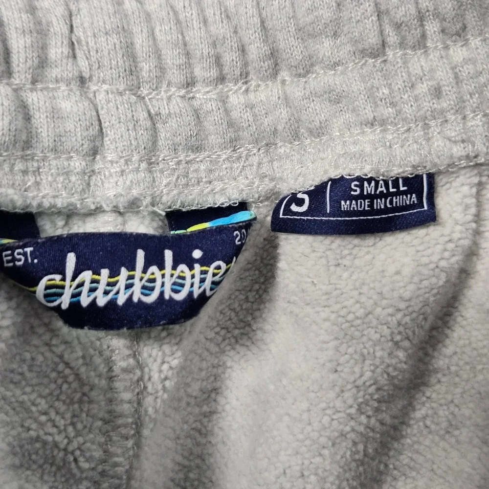 Chubbies Lounge Mens Heather Gray Cotton Fleece Sweat Shorts Small 5.5